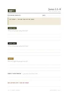 Men’s Daily study page — actual Series One journal page