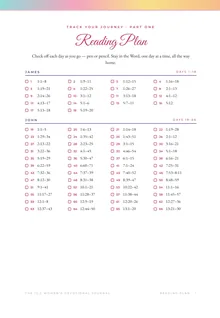 Scripture reading plan — actual Series One journal page