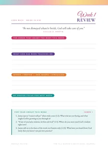 Women’s Weekly review & group questions — actual Series One journal page
